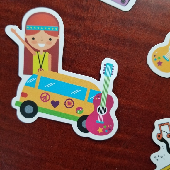 *Brand New!* 7 pc. Retro music sticker pack - Picture 7 of 9